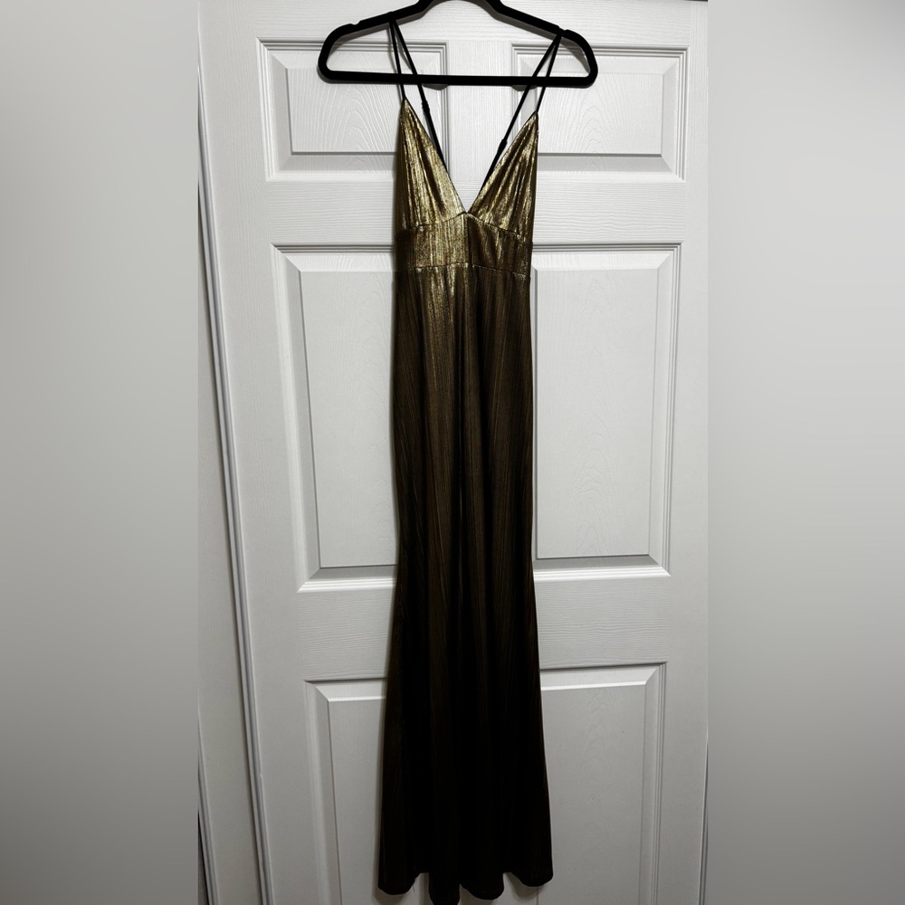 Lulu's Shimmering Gold Dress